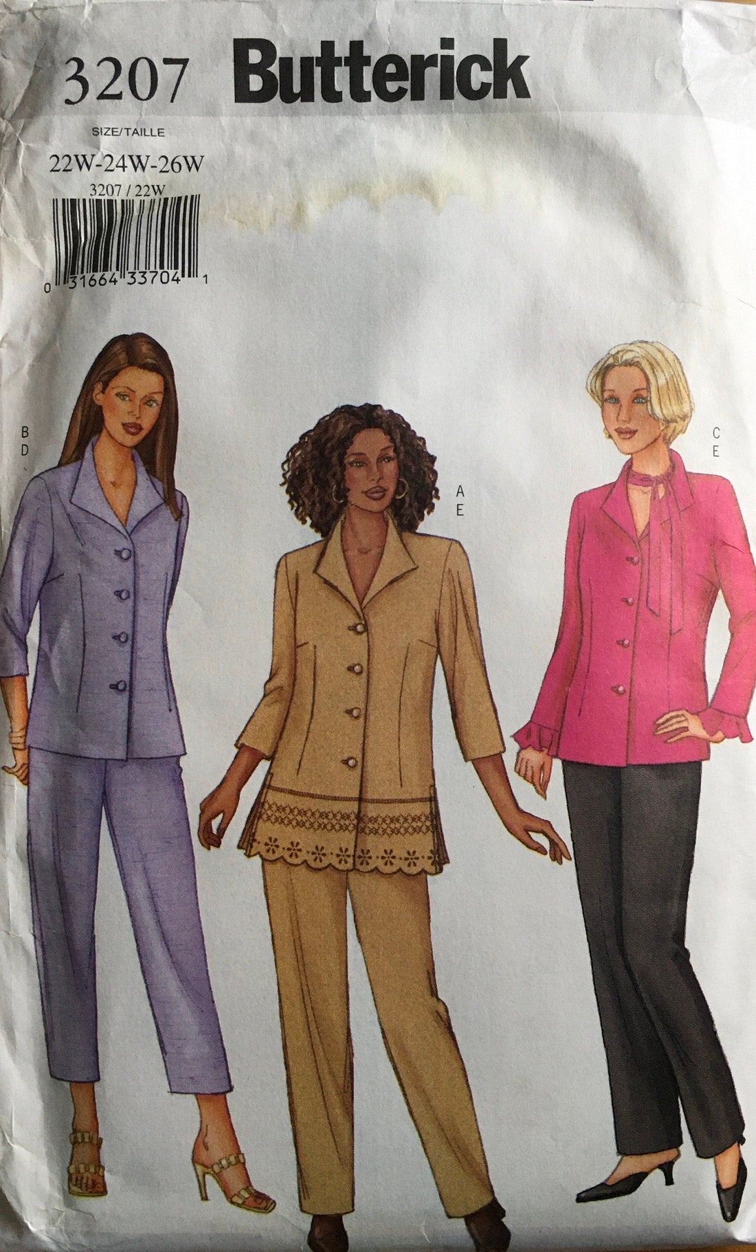 Butterick 3207 Sewing Pattern (Vintage) UNCUT