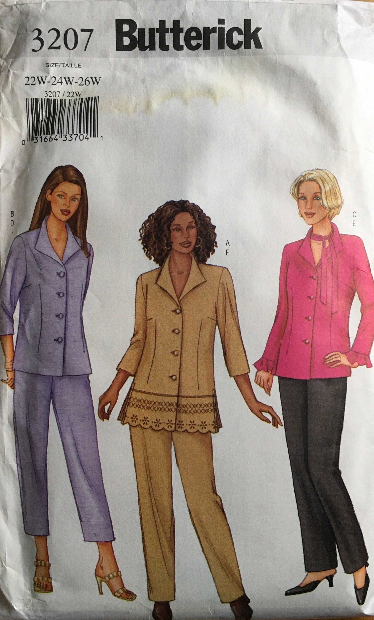 Butterick 3207 Sewing Pattern (Vintage) UNCUT