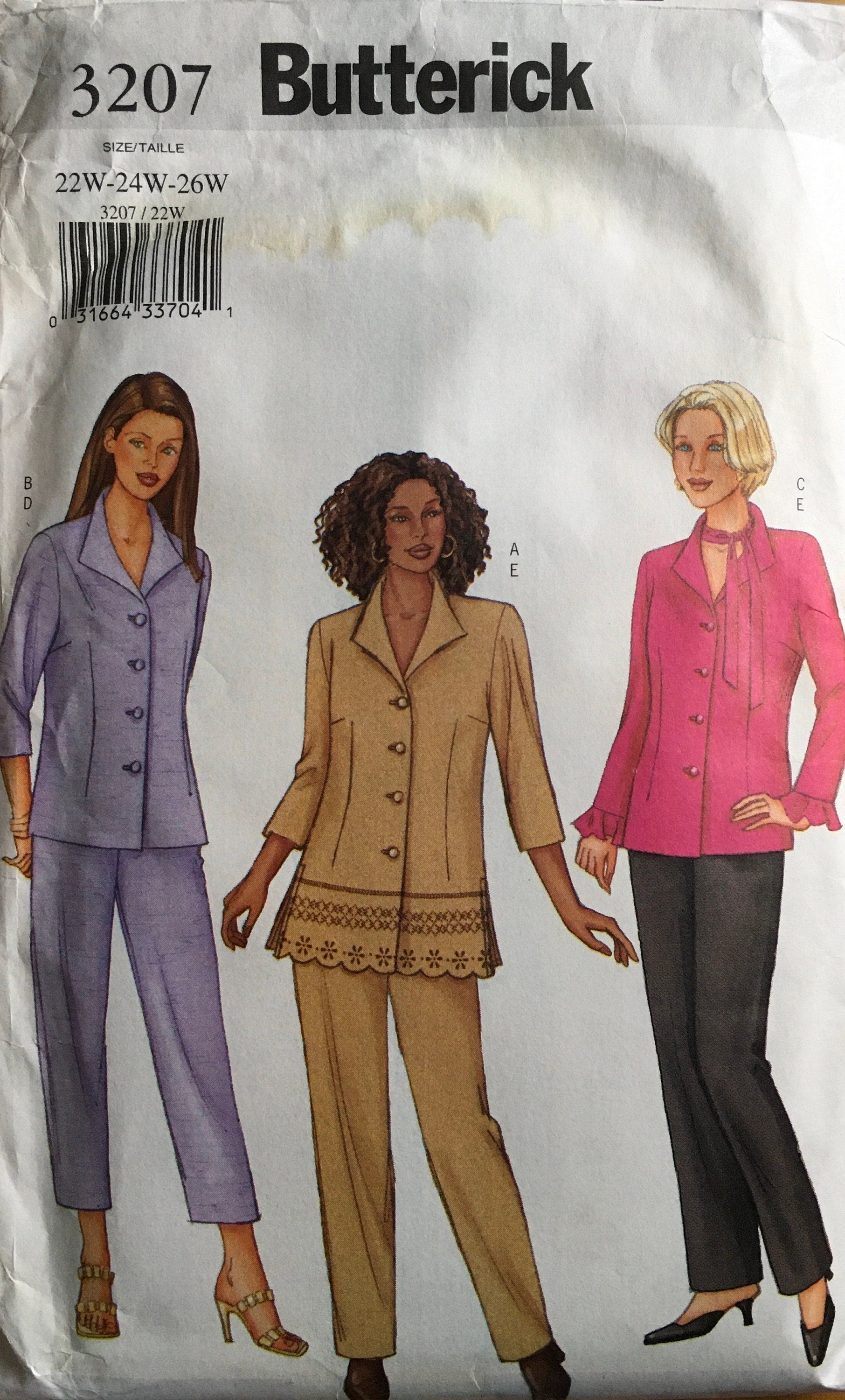 Butterick 3207 Sewing Pattern (Vintage) UNCUT