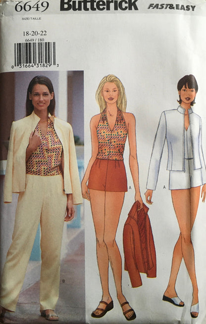 Butterick 6649 Sewing Pattern (Vintage) UNCUT