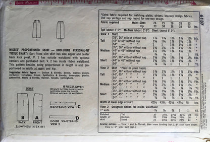Simplicity 6137 Sewing Pattern (Vintage) CUT