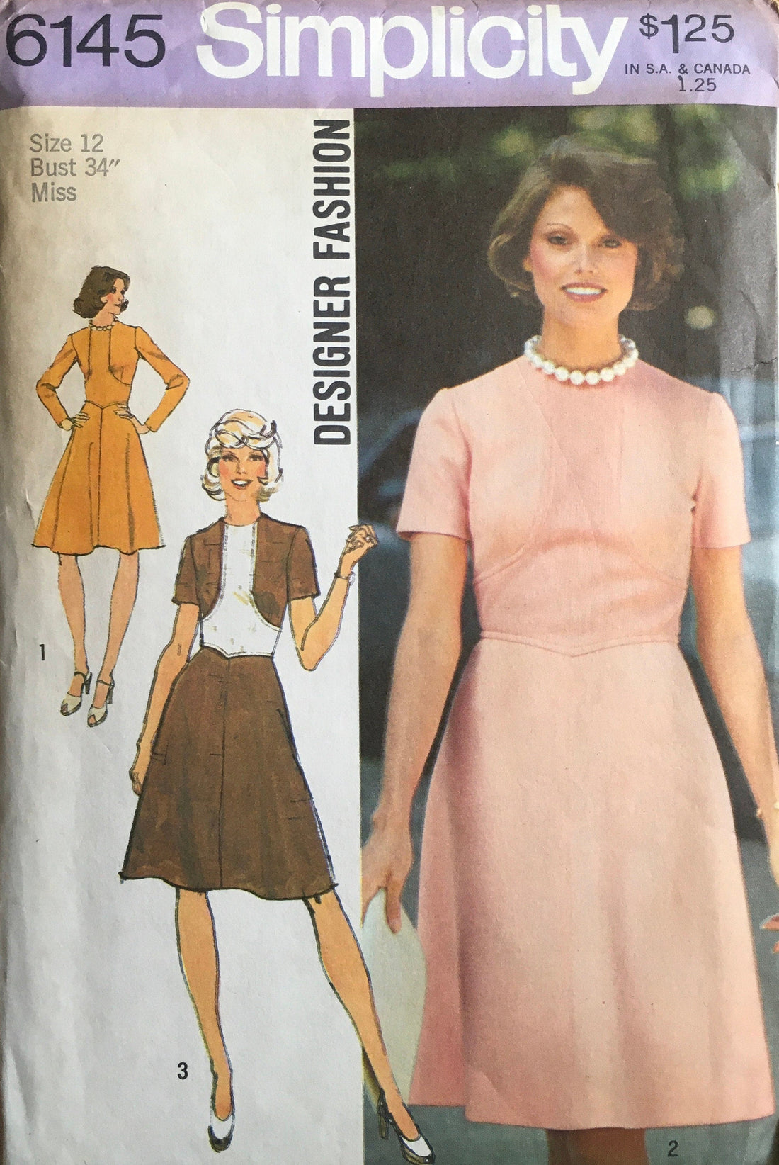 Simplicity 6145 Sewing Pattern (Vintage) CUT