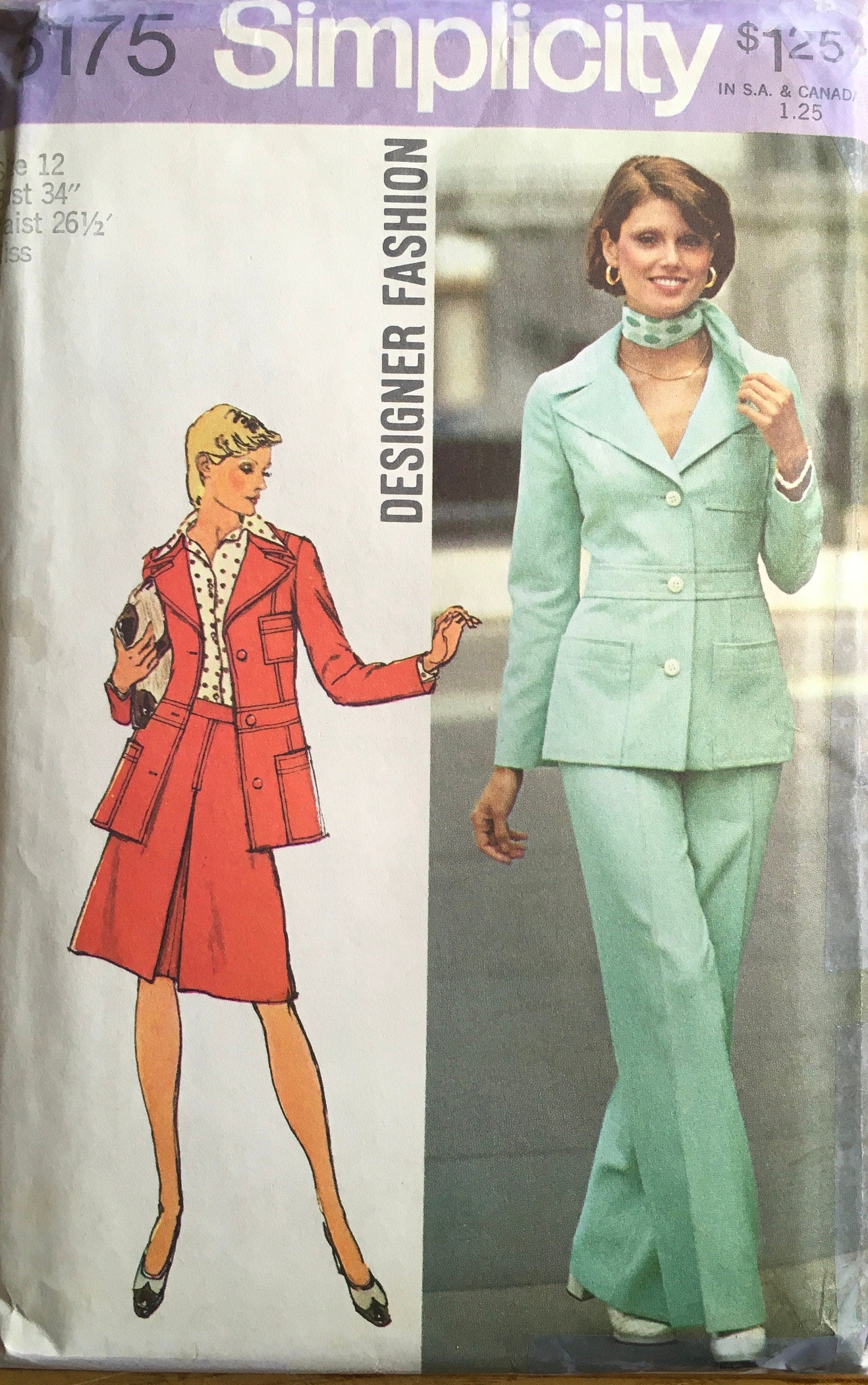 Simplicity 6175 Sewing Pattern (Vintage) UNCUT