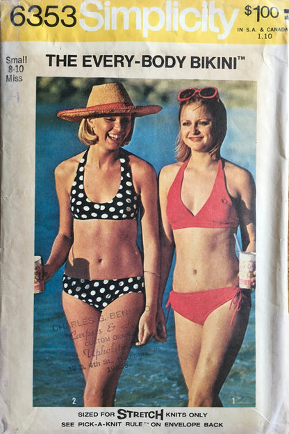 Simplicity 6353 Sewing Pattern (Vintage) CUT