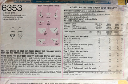 Simplicity 6353 Sewing Pattern (Vintage) CUT