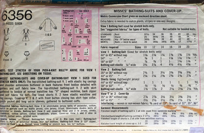 Simplicity 6356 Sewing Pattern (Vintage) CUT