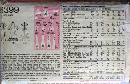 Simplicity 6399 Sewing Pattern (Vintage) CUT