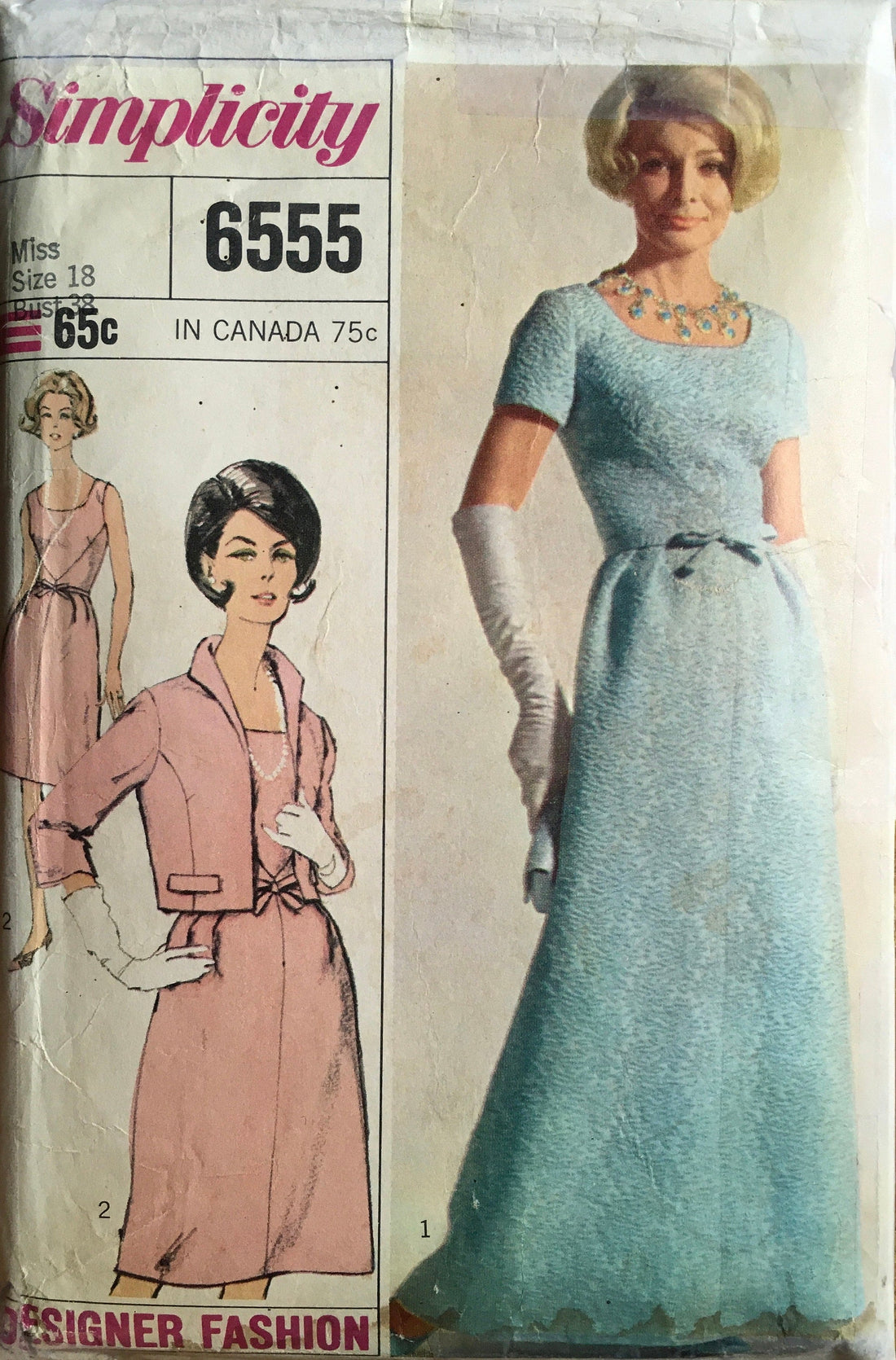 Simplicity 6555 Sewing Pattern (Vintage) CUT