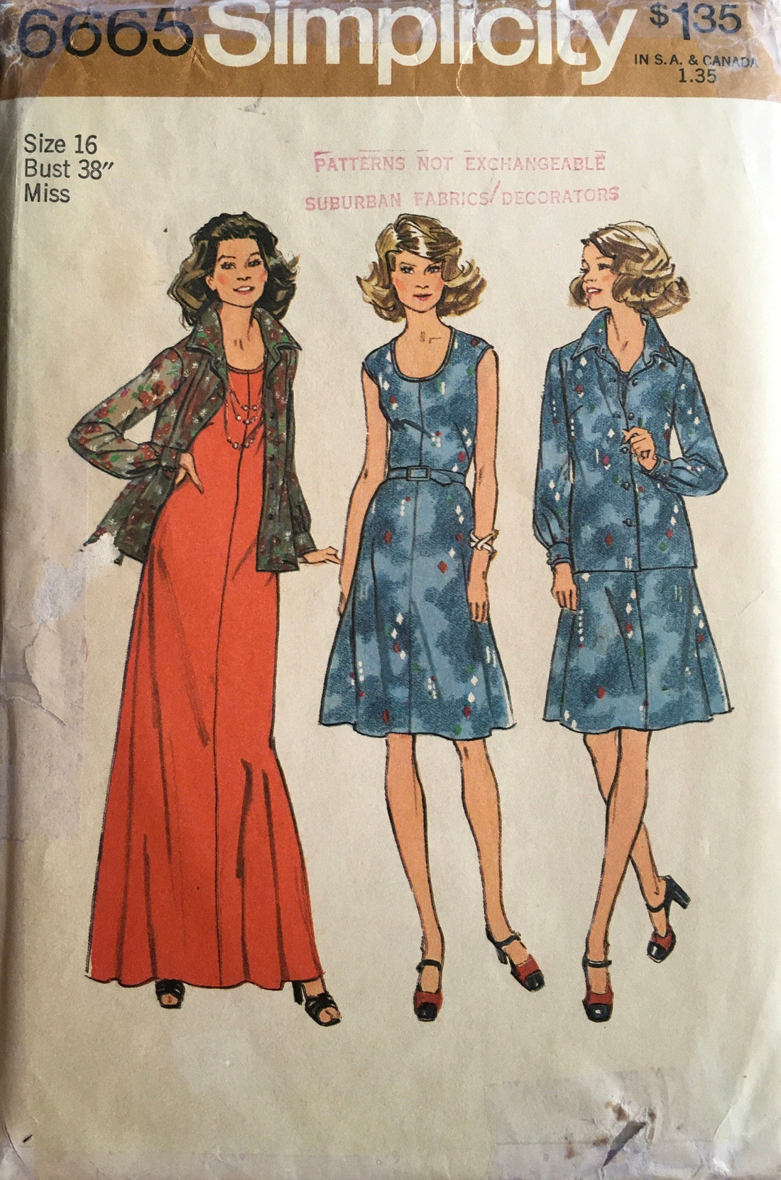 Simplicity 6665 Sewing Pattern (Vintage) UNCUT