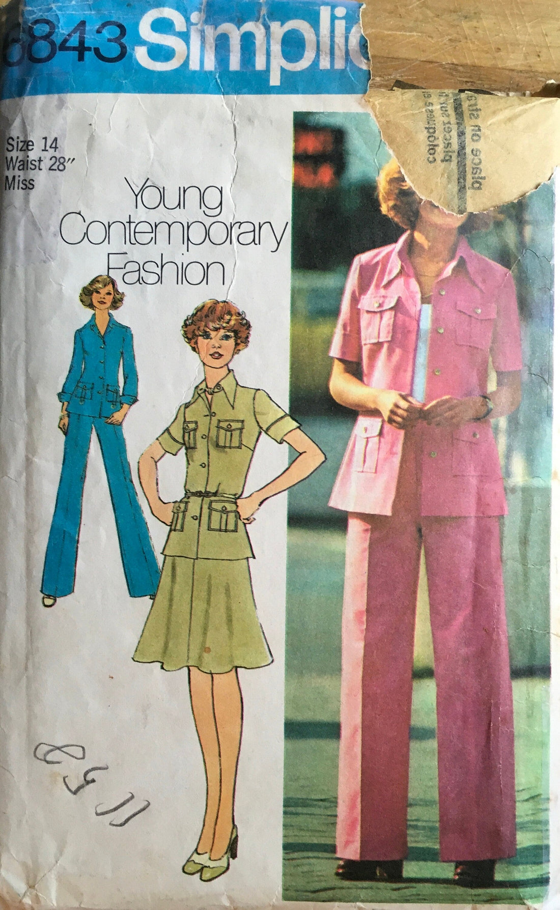 Simplicity 6843 Sewing Pattern (Vintage) UNCUT/CUT
