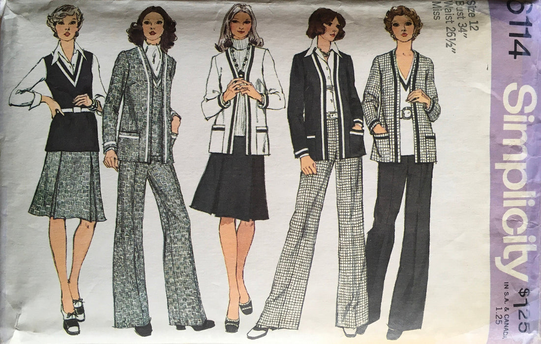 Simplicity 6114 Sewing Pattern (Vintage) CUT