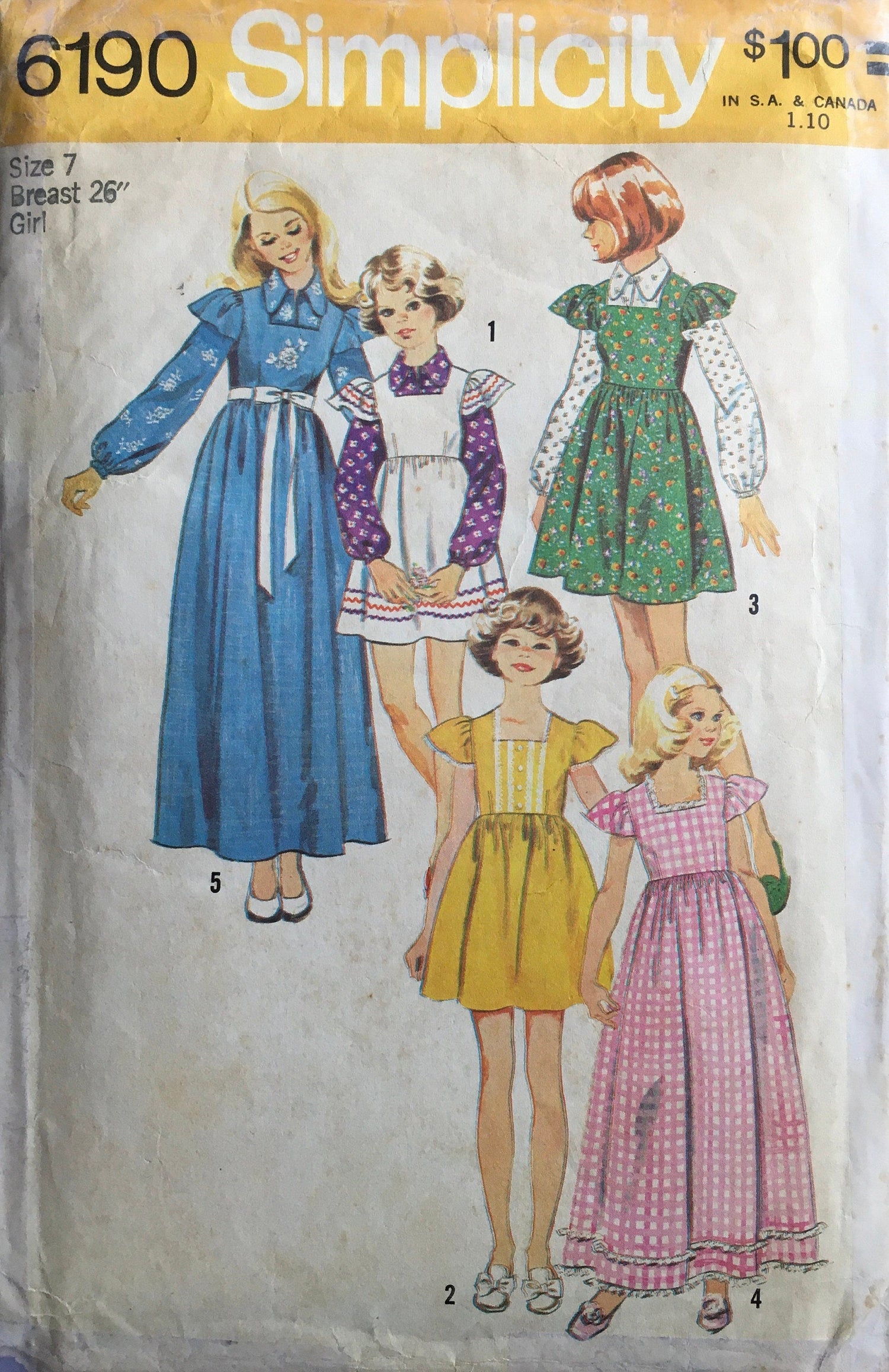 Simplicity 6190 Sewing Pattern (Vintage) CUT