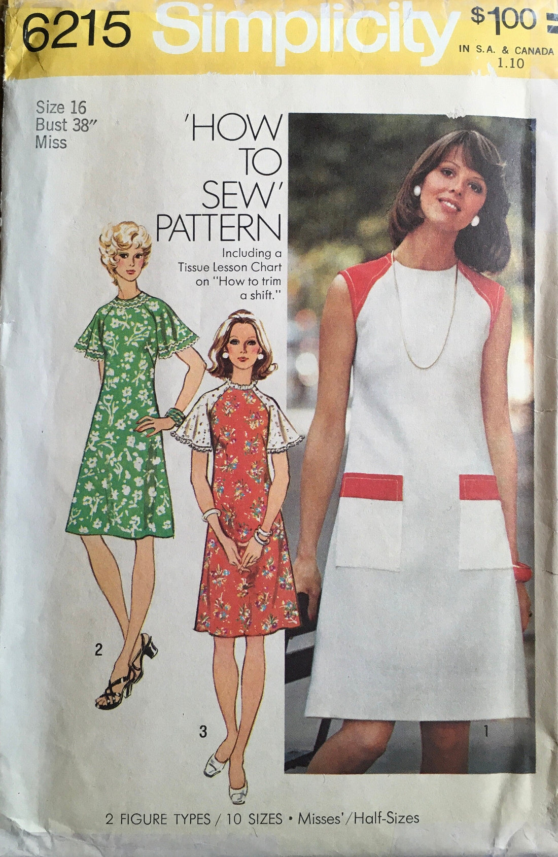 Simplicity 6215 Sewing Pattern (Vintage) UNCUT