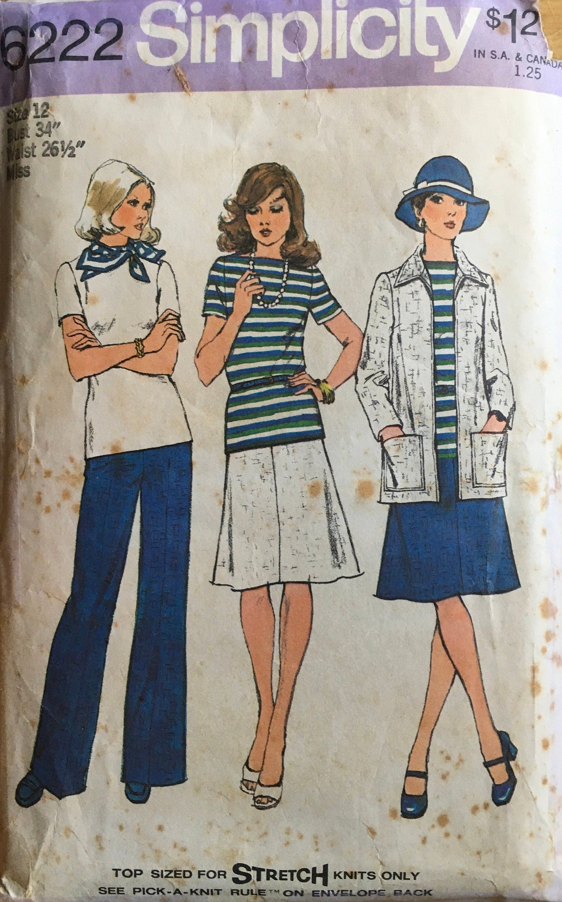 Simplicity 6222 Sewing Pattern (Vintage) CUT