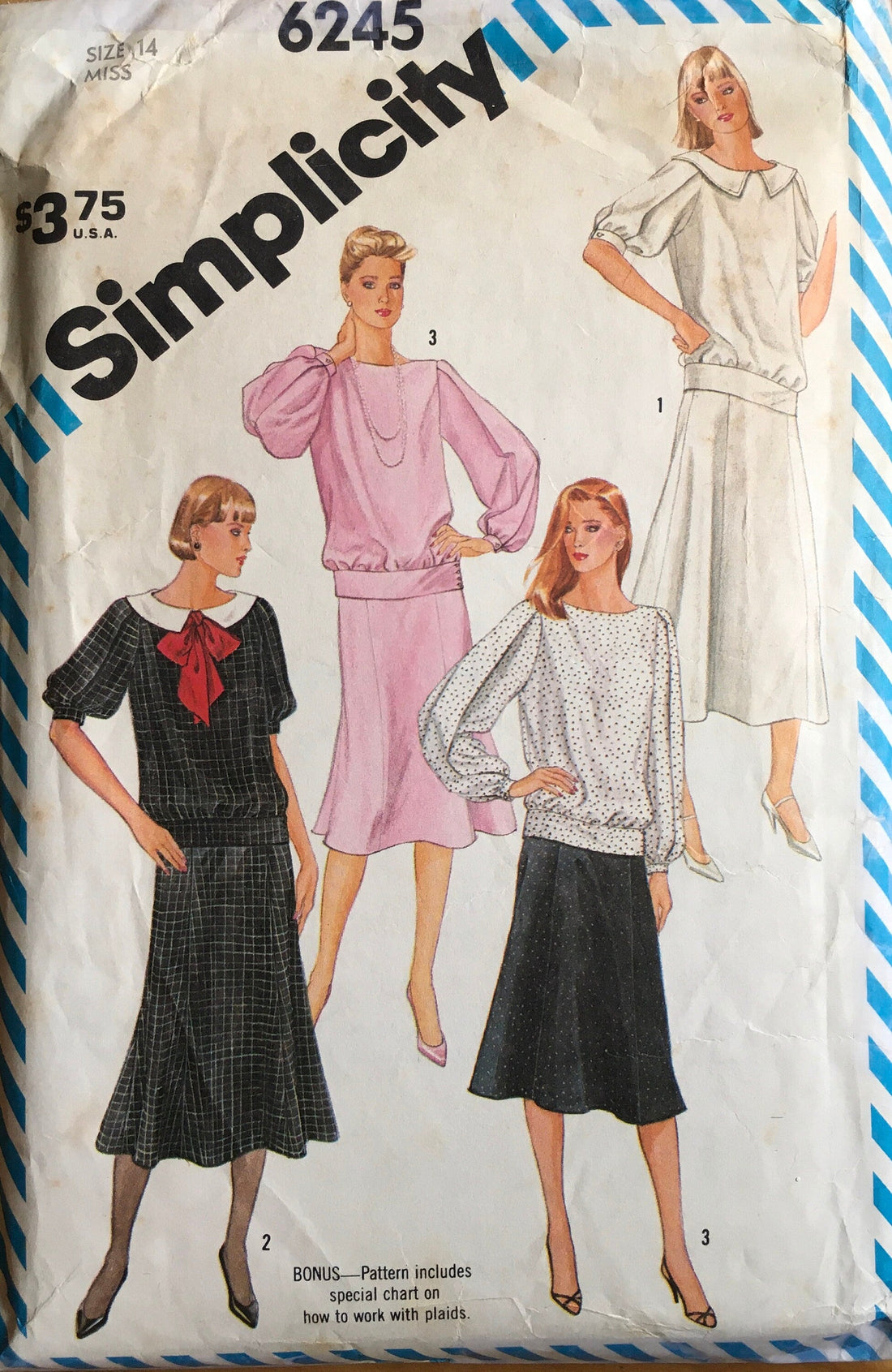 Simplicity 6245 Sewing Pattern (Vintage) CUT
