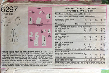 Simplicity 6297 Sewing Pattern (Vintage) CUT