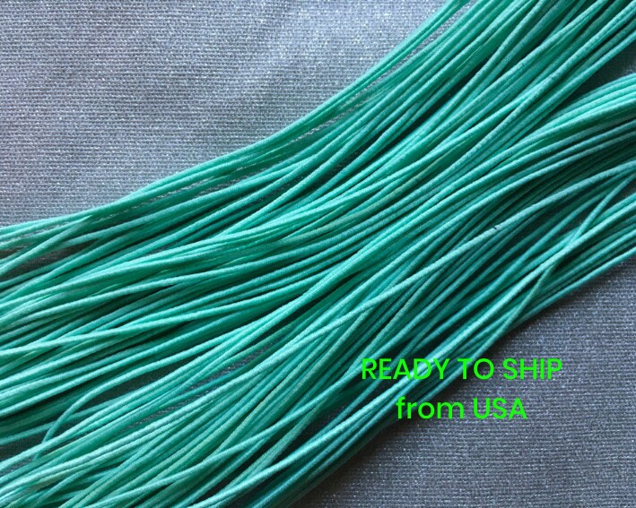 0.8-1mm Nylon Coated Round Elastic Stretch String/Cord (Turquoise)