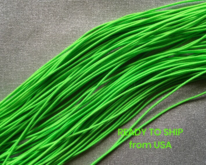 0.8-1mm Nylon Coated Round Elastic Stretch String/Cord (Moss)