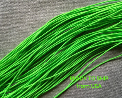 0.8-1mm Nylon Coated Round Elastic Stretch String/Cord (Moss)