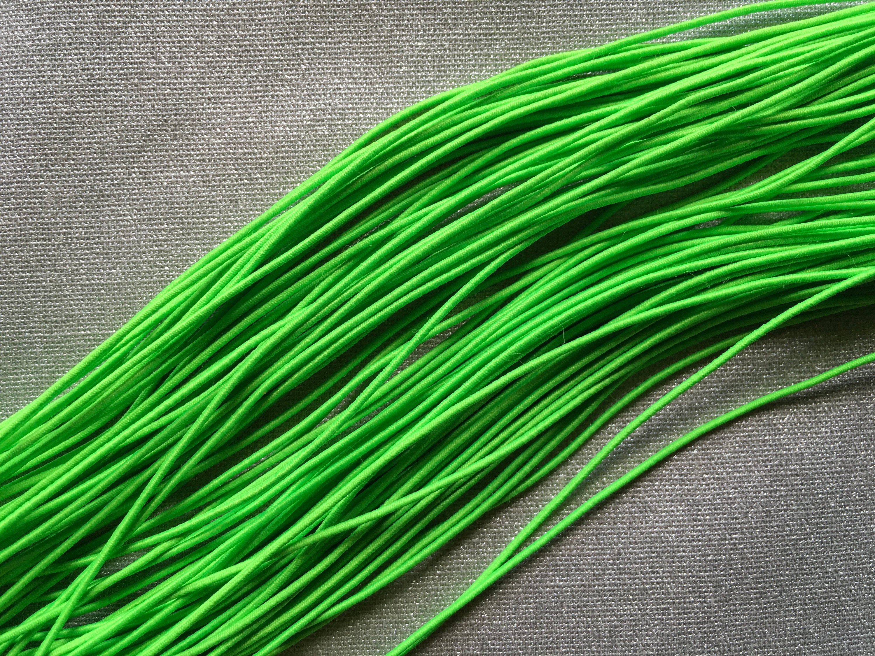 0.8-1mm Nylon Coated Round Elastic Stretch String/Cord (Moss)