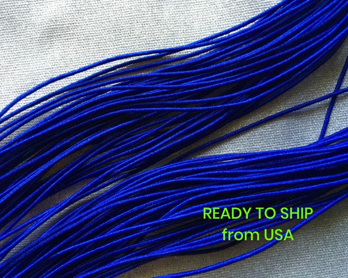 0.8-1mm Nylon Coated Round Elastic Stretch String/Cord (Royal Blue)