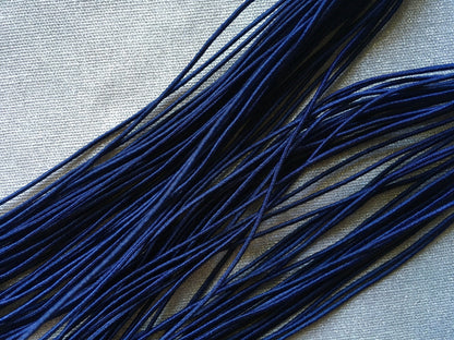 0.8-1mm Nylon Coated Round Elastic Stretch String/Cord (Navy Blue)