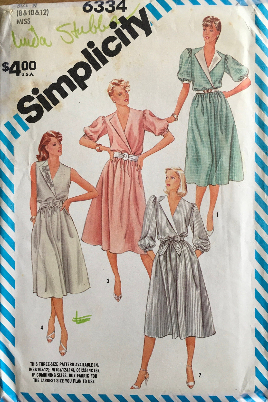 Simplicity 6334 Sewing Pattern (Vintage) UNCUT