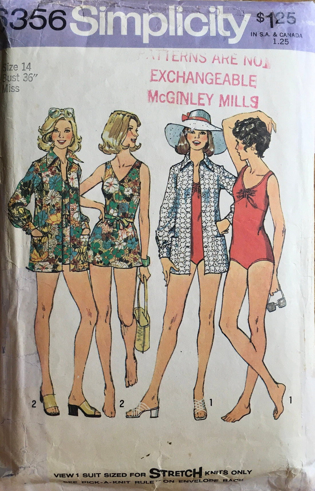 Simplicity 6356 Sewing Pattern (Vintage) CUT