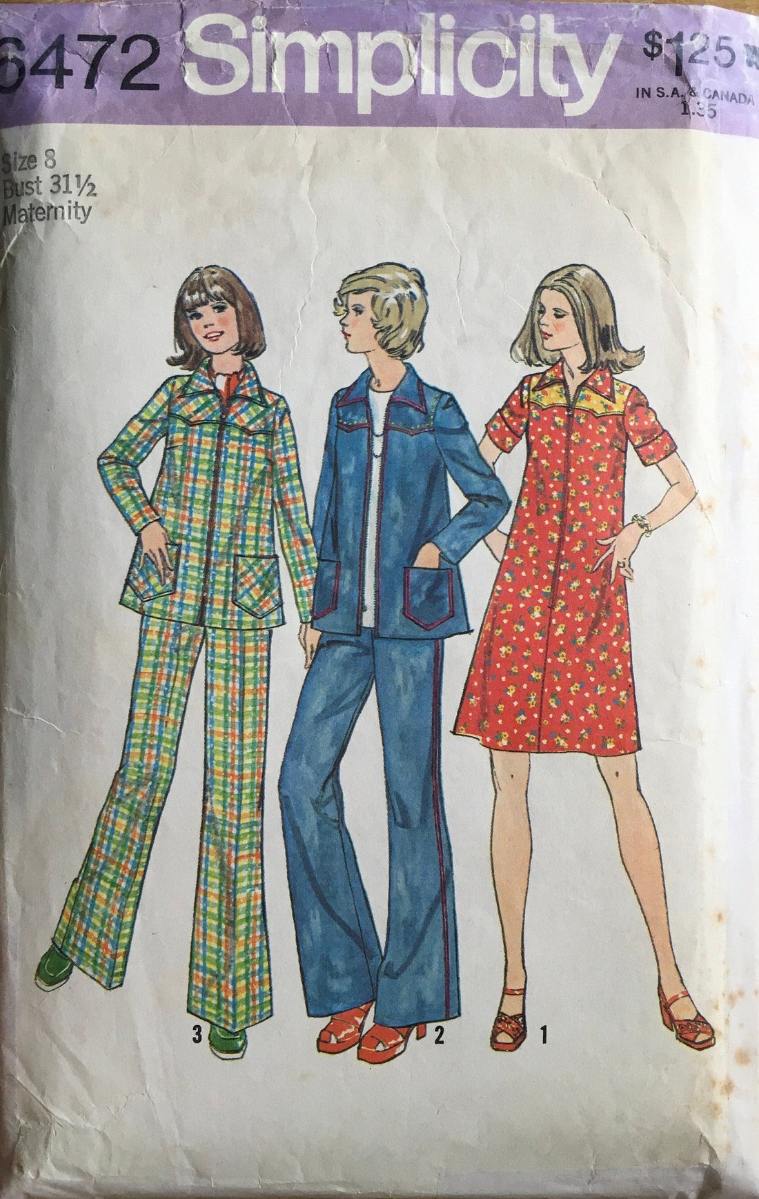 Simplicity 6472 Sewing Pattern (Vintage) CUT
