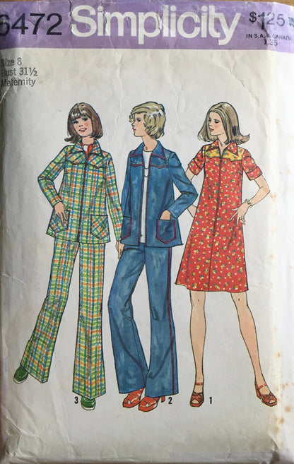 Simplicity 6472 Sewing Pattern (Vintage) CUT