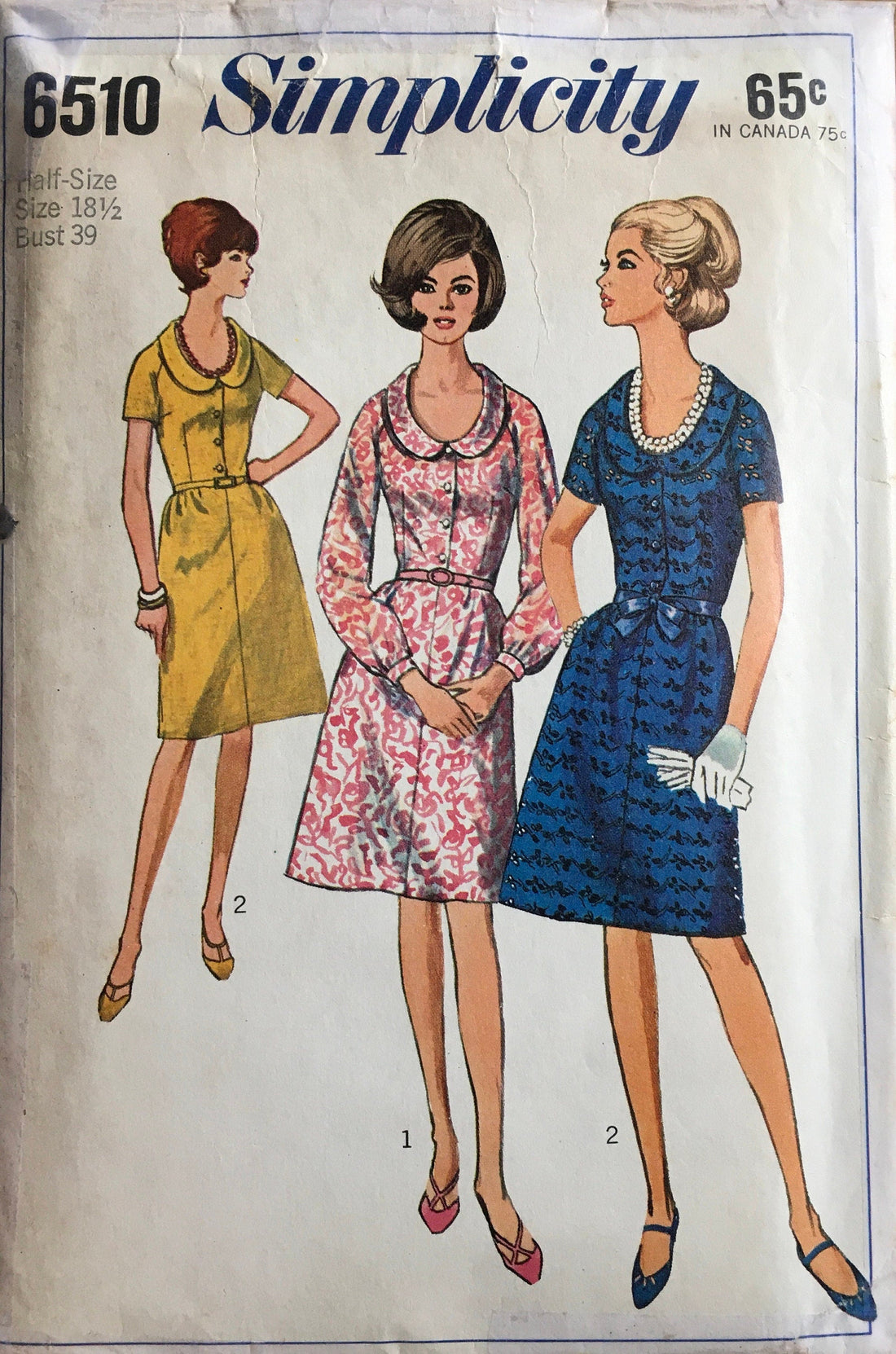 Simplicity 6510 Sewing Pattern (Vintage) CUT