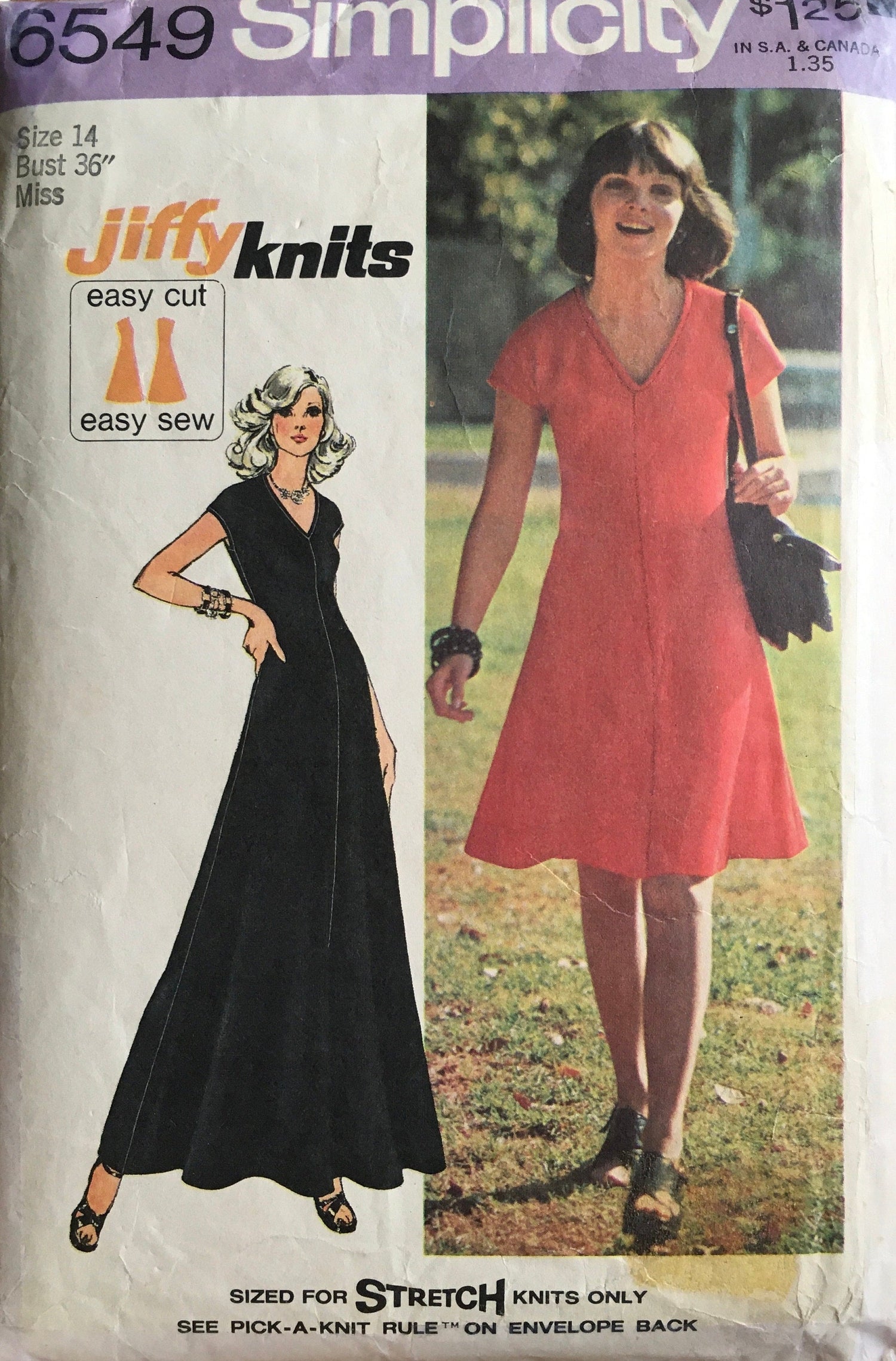 Simplicity 6549 Sewing Pattern (Vintage) CUT
