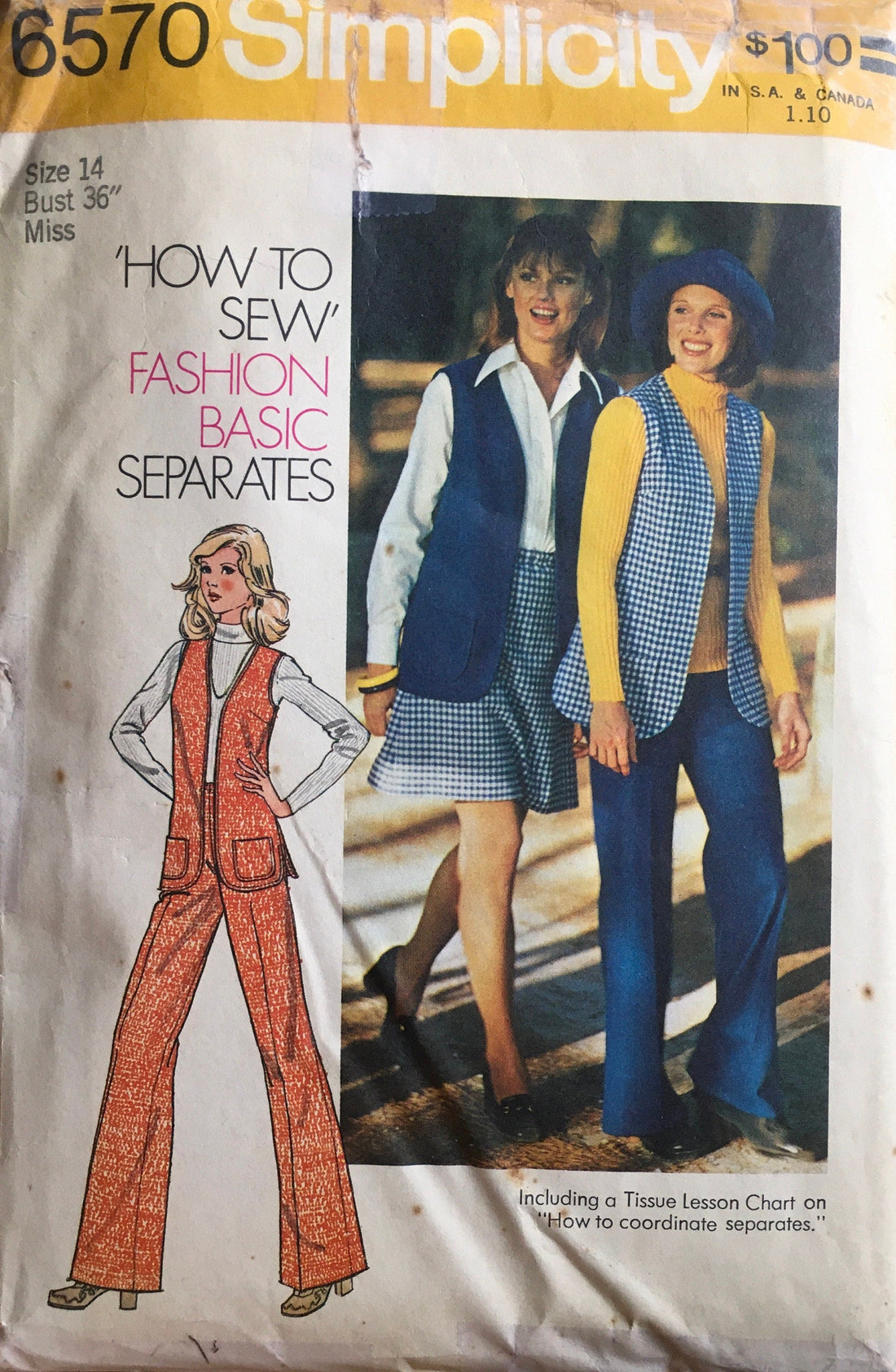 Simplicity 6570 Sewing Pattern (Vintage) CUT