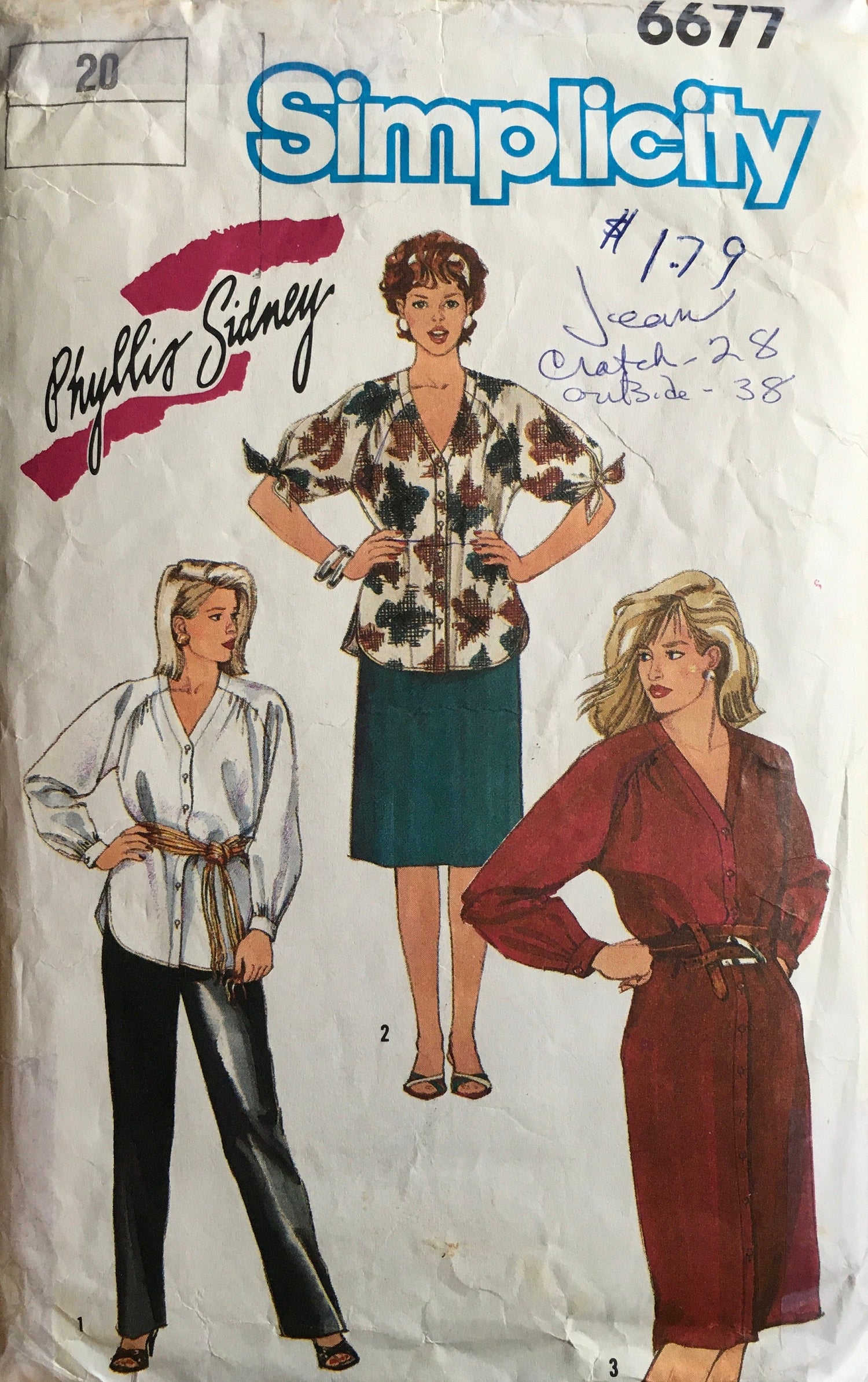 Simplicity 6677 Sewing Pattern (Vintage) CUT