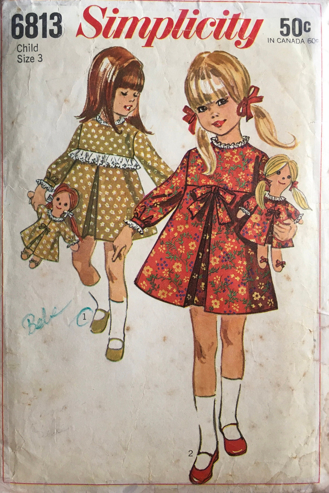 Simplicity 6813 Sewing Pattern (Vintage) CUT