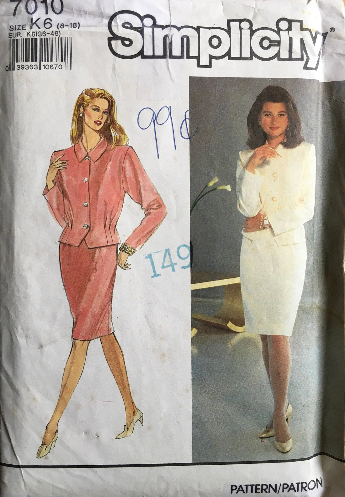 Simplicity 7010 Sewing Pattern (Vintage) CUT