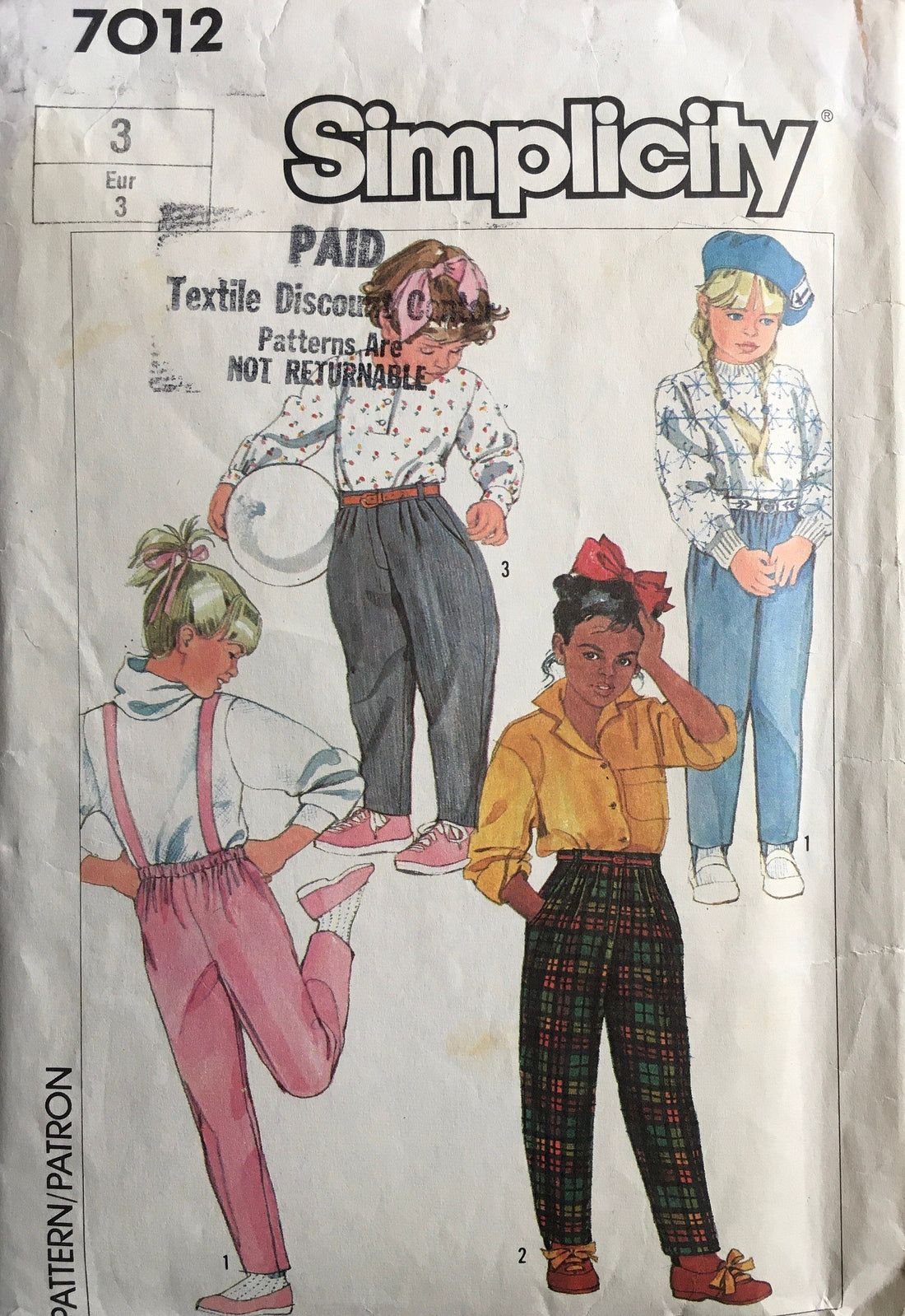 Simplicity 7012 Sewing Pattern (Vintage) CUT