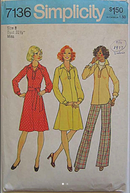 Simplicity 7136 Sewing Pattern (Vintage) UNCUT