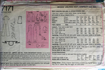 Simplicity 7171 Sewing Pattern (Vintage) CUT