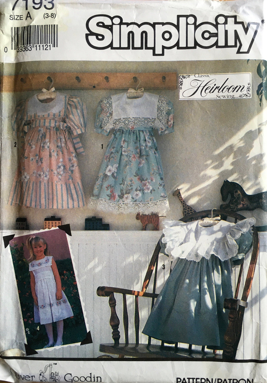 Simplicity 7193 Sewing Pattern (Vintage) UNCUT