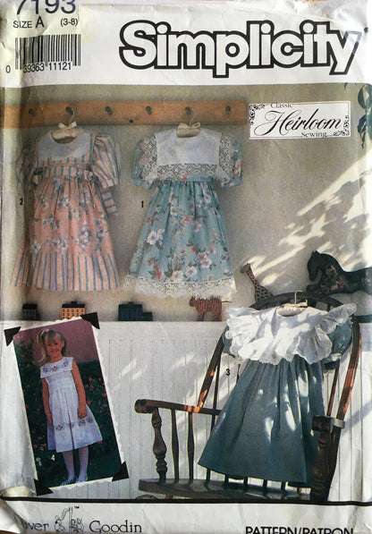 Simplicity 7193 Sewing Pattern (Vintage) UNCUT