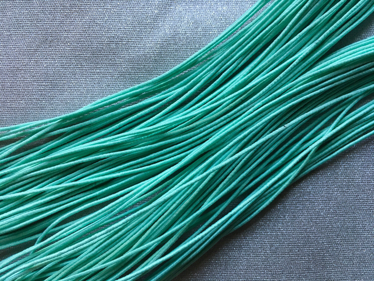 0.8-1mm Nylon Coated Round Elastic Stretch String/Cord (Turquoise)