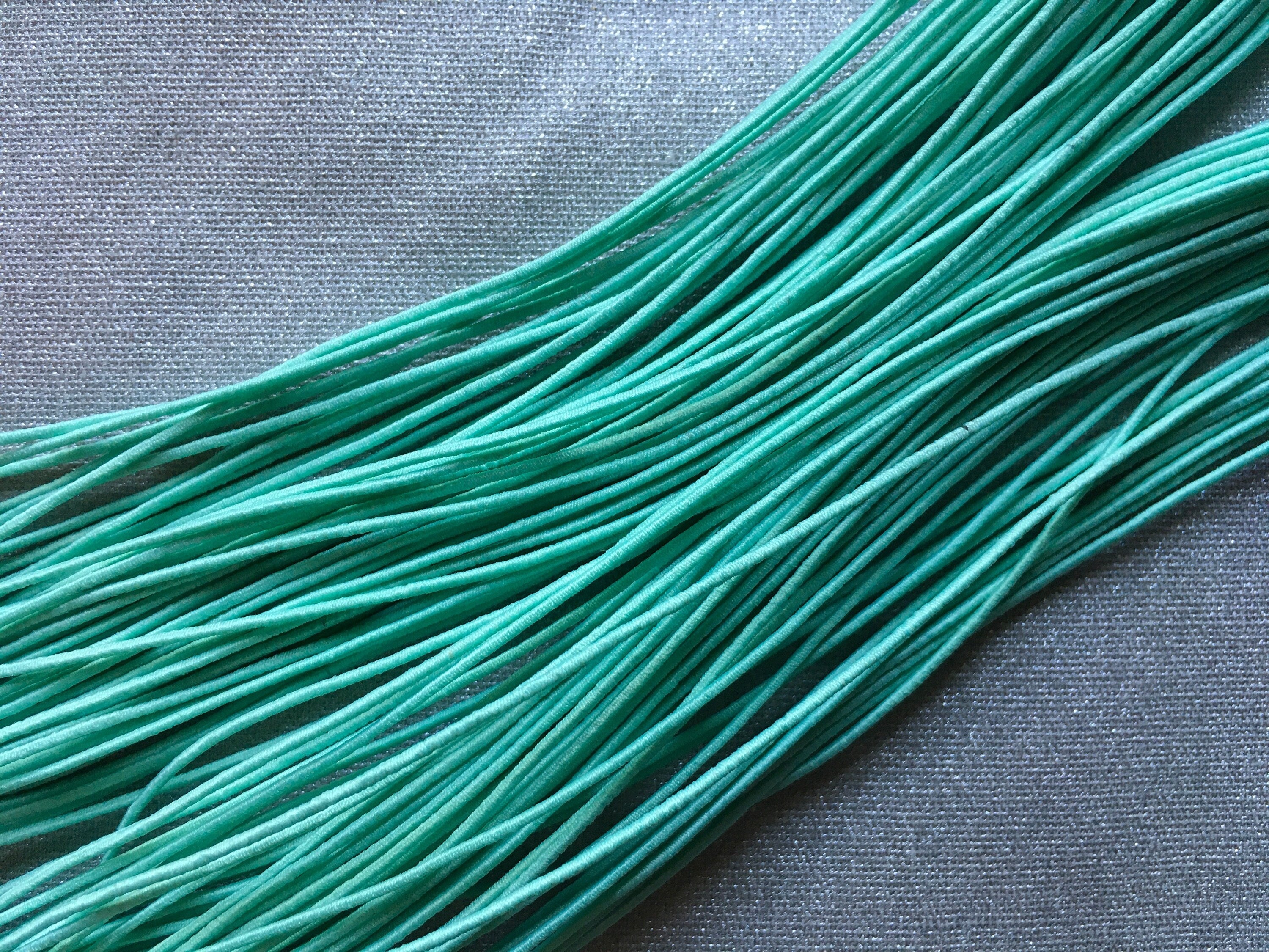 0.8-1mm Nylon Coated Round Elastic Stretch String/Cord (Turquoise)