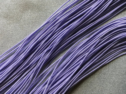 0.8-1mm Nylon Coated Round Elastic Stretch String/Cord (Light Purple)