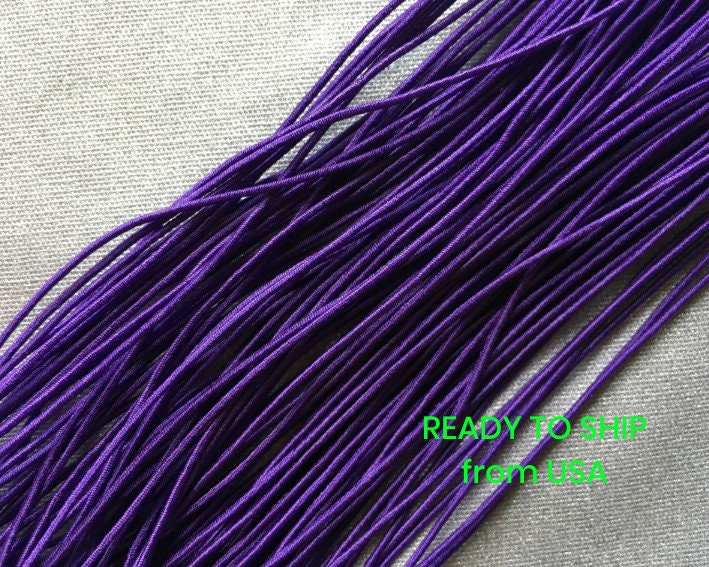 0.8-1mm Nylon Coated Round Elastic Stretch String/Cord (Purple)
