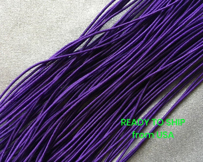 0.8-1mm Nylon Coated Round Elastic Stretch String/Cord (Purple)
