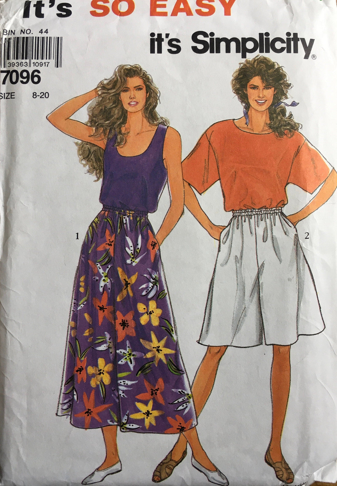 Simplicity 7096 Sewing Pattern (Vintage) UNCUT/CUT