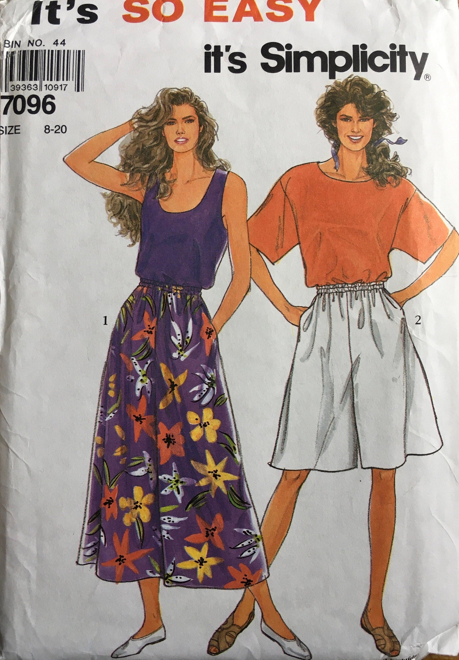 Simplicity 7096 Sewing Pattern (Vintage) UNCUT/CUT