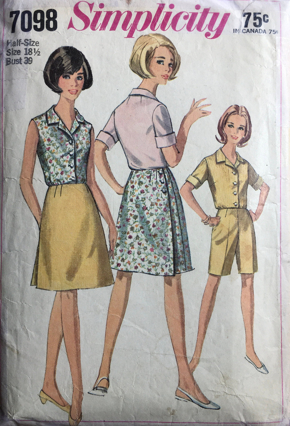 Simplicity 7098 Sewing Pattern (Vintage) CUT