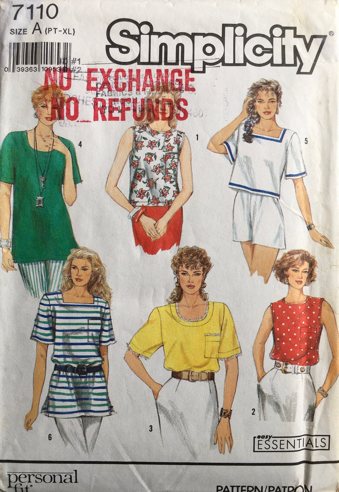 Simplicity 7110 Sewing Pattern (Vintage) CUT